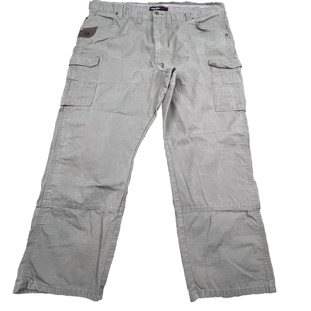 Wrangler Riggs WorkWear Cargo Carpenter Pants Mens 48x30‎ Cotton Canvas Ripstop